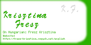 krisztina fresz business card